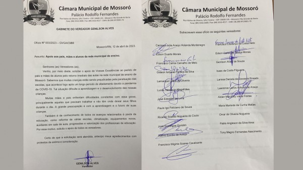 Vereadora do PT não assina ofício de apoio ao retorno das aulas em Mossoró