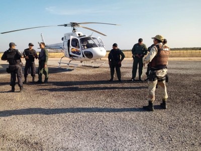 Com apoio de helicÃ³ptero, polÃ­cia realiza forÃ§a-tarefa para localizar bando que matou o PM Ildonio