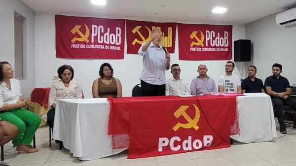 Eu avisei: Rosalba e Jorge no evento do PCdoB em Mossoró