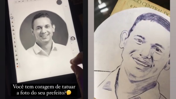Tatuar o rosto do prefeito? Aí tá de sacanagem, véi...