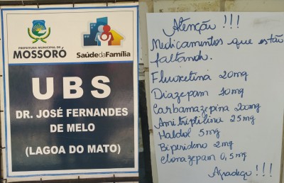 Falta medicamentos nos postos de saÃºde de MossorÃ³