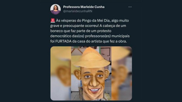 Urgente: Furtaram a cabeça do prefeito Allyson 