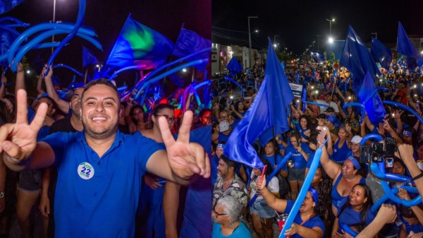 No ‘Comício do Povo’ em Grossos, Alexandre critica gestão e reafirma compromisso com melhorias para a cidade