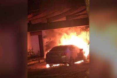 Manifestantes petistas atiram coquetel molotov contra casa de vizinha de Temer e provocam incÃªndio