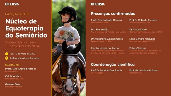 Núcleo de Equoterapia do Semiárido será lançado nesta sexta (19)