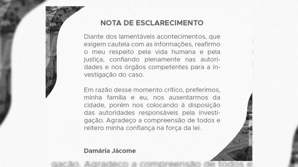 'Preferimos nos ausentar da cidade', diz candidata da oposição após assassinato do prefeito de João Dias