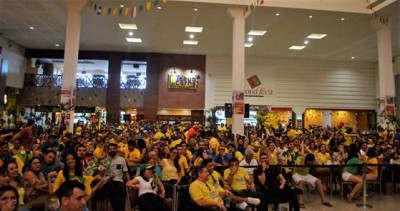 Partage Shopping abre mais cedo para a transmissÃ£o do jogo Brasil e Costa Rica