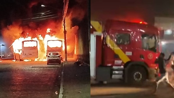 Caos em Natal; ônibus incendiados e bombeiros expulsos de Felipe Camarão