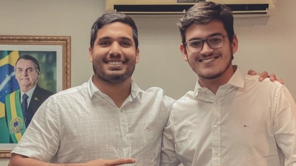 André Fernandes e Carmelo Neto na inauguração da sede do PL Mossoró