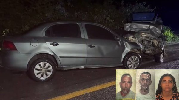 Tragédia: Colisão frontal entre carros deixa quatro mortos na BR-405 