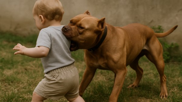 Bebê de 1 ano e 5 meses é atacado por pitbull da própria família em Mossoró