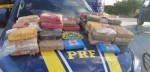PRF apreende mais de 40 kg de drogas em fundo falso de caminhÃ£o em MossorÃ³