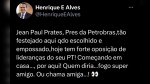 Henrique Alves diz que Jean Paul sofre processo de “fritura” no PT do RN
