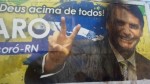 Outdoor de Bolsonaro em MossorÃ³ Ã© vandalizado, denunciam apoiadores