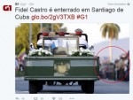 Portais brasileiros tentam esconder cubanos de costas para urna de Fidel Castro