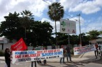 Robinson Faria Ã© recepcionado no Hospital TarcÃ­sio Maia com protesto