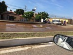 Cratera na Avenida Felipe CamarÃ£o vira "piscinÃ£o" e prejudica trÃ¢nsito no bairro Aeroporto