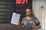 Vereadora protesta contra fechamento de escola que funciona hÃ¡ 26 anos