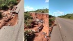 ErosÃ£o Ã s margens da RN-015 coloca trÃ¢nsito em risco entre MossorÃ³ e BaraÃºna 