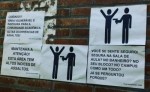 Estudantes da Uern espalham cartazes para alertar sobre assaltos dentro da universidade