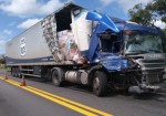 Carretas colidem a poucos metros do posto da PRF na BR-304, em MossorÃ³