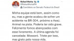Rafael Motta sofre acidente na BR-304 e cancela agenda em Mossoró