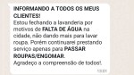 Empreendedora fecha lavanderia por conta da falta d’água em Mossoró