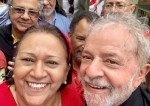 FÃ¡tima deixa o RN e corre para abraÃ§ar Lula em SP