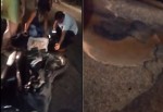 Mulher fica ferida ao cair com moto em buraco na Avenida JoÃ£o da EscÃ³ssia