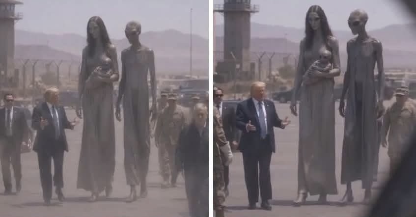 As imagens de Trump com ETs levantam uma pergunta: ele sabe de algo?