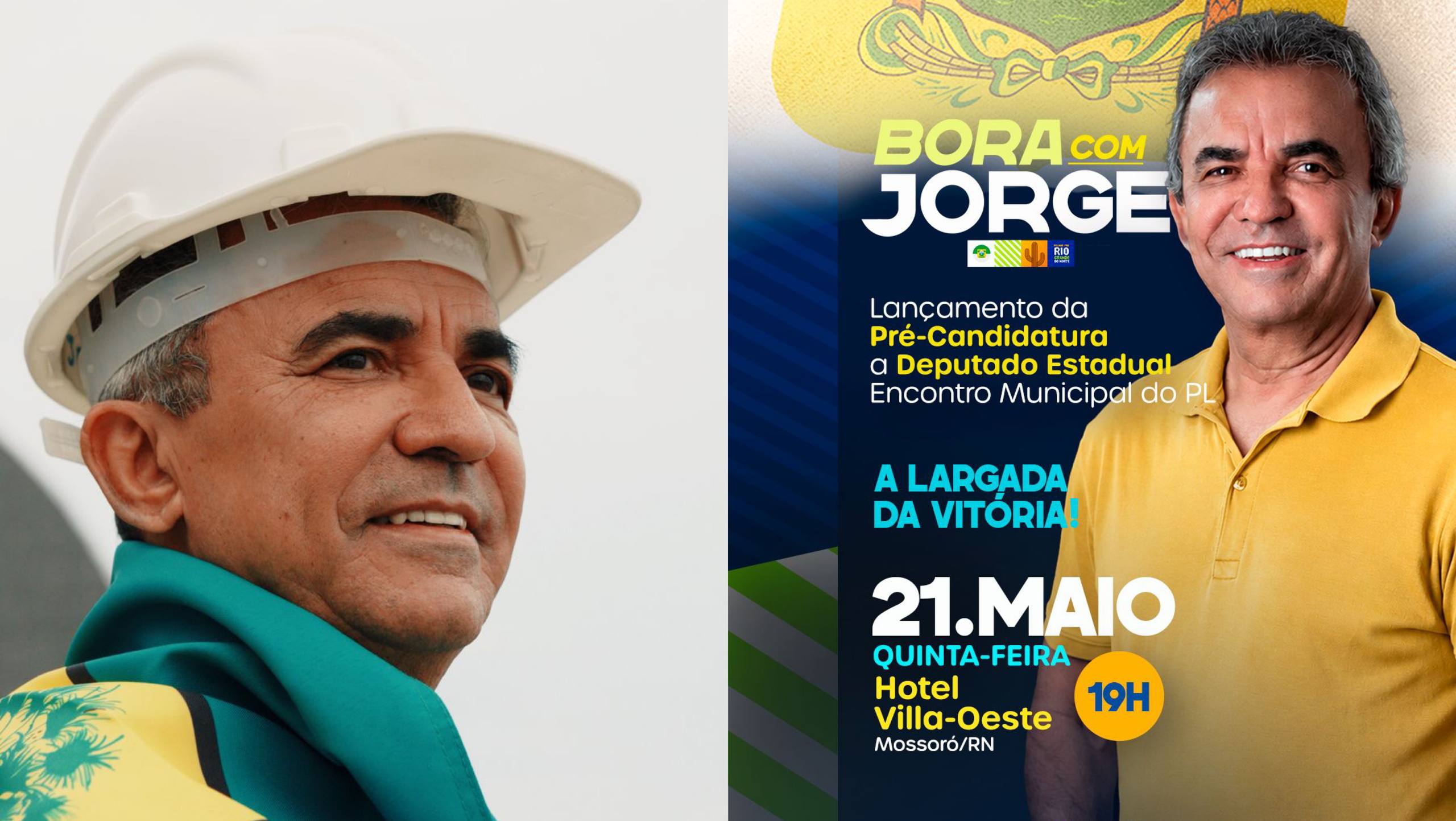 Jorge lança sua pré-candidatura a deputado estadual nesta quinta no Villa Oeste em Mossoró
