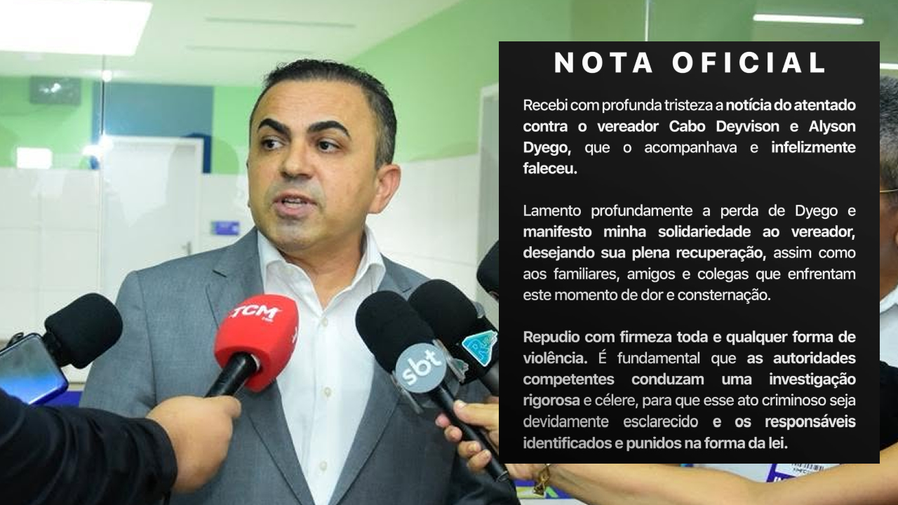 Prefeito de Mossoró se manifesta após atentado contra vereador Cabo Deyvison