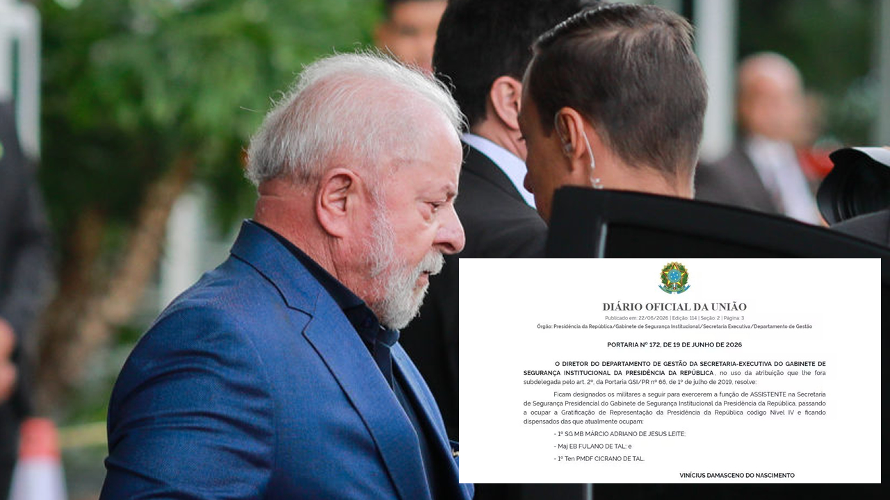 Lula nomeia major “Fulano de Tal” e tenente “Cicrano de Tal” para Segurança Presidencial