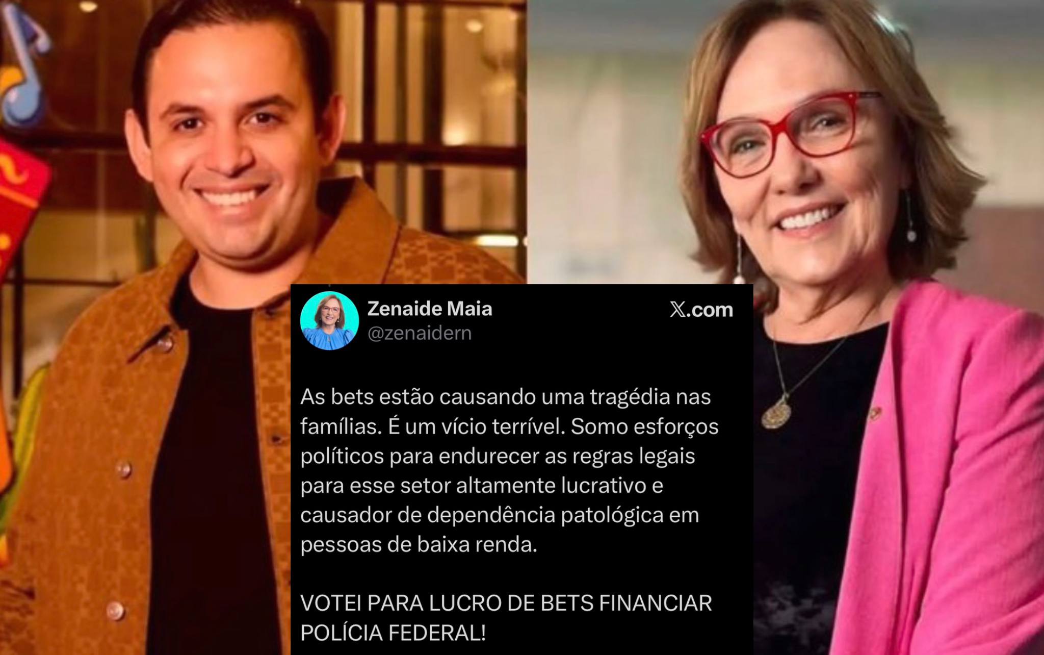 Suplente de Zenaide tem empresa patrocinada por bet criticada pela senadora