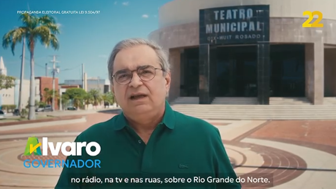 Álvaro Dias começa campanha ao Governo do RN com vídeo gravado em Mossoró: “Pra mudar o que tá aí”