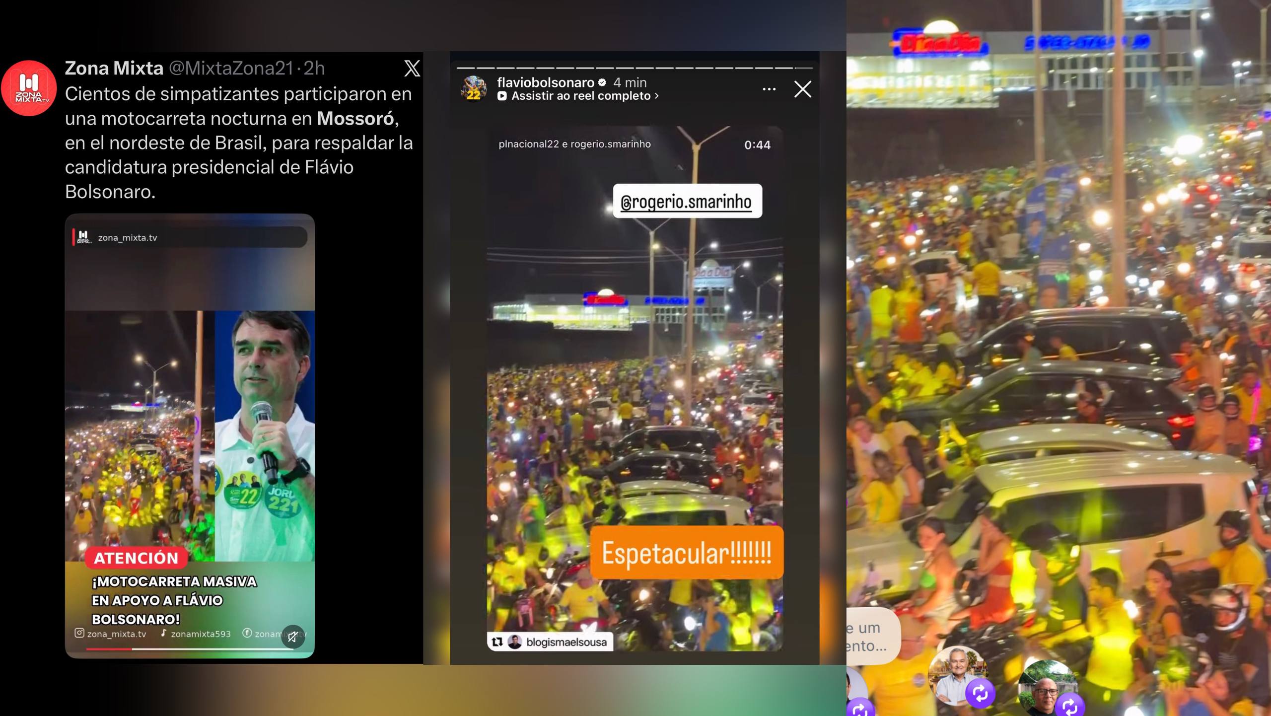 Motocarreata de Flávio Bolsonaro em Mossoró ganha repercussão nacional e internacional